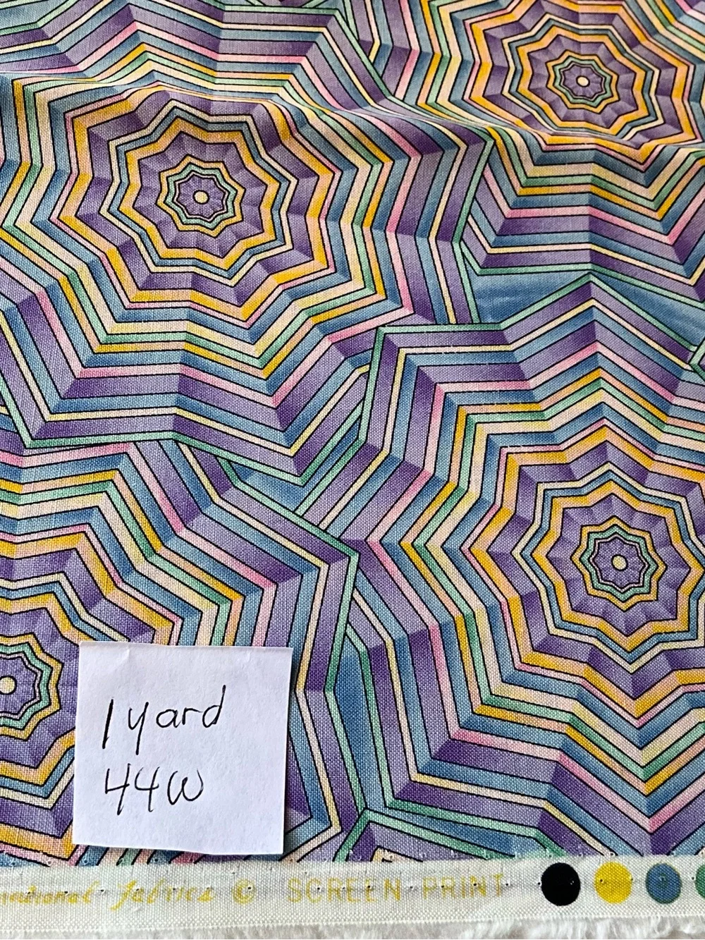 Quilting Sewing Material Lot Hoffman Fabrics Kaleidoscope Psychedelic colors